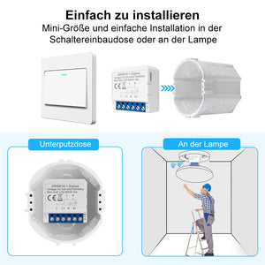 AVATTO ZWSM16-W2 ZigBee 3.0 2 Kanal 2CH Smart Switch Modul Lichtschalter TUYA