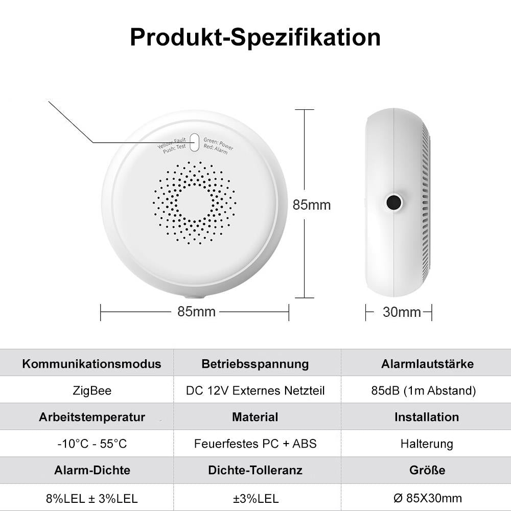 IMOU IOT-ZGA1-EU ZigBee Smart Gas Detector Alarm CNG LNG Methane 85dBm