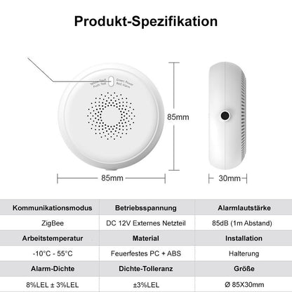IMOU IOT-ZGA1-EU ZigBee Smart Gas Detector Alarm CNG LNG Methane 85dBm