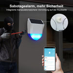 Lade das Bild in den Galerie-Viewer, NEO NAS-AB06B ZigBee 3.0 Outdoor Solar Smart Alarm Sirene TUYA IPX5 95dB
