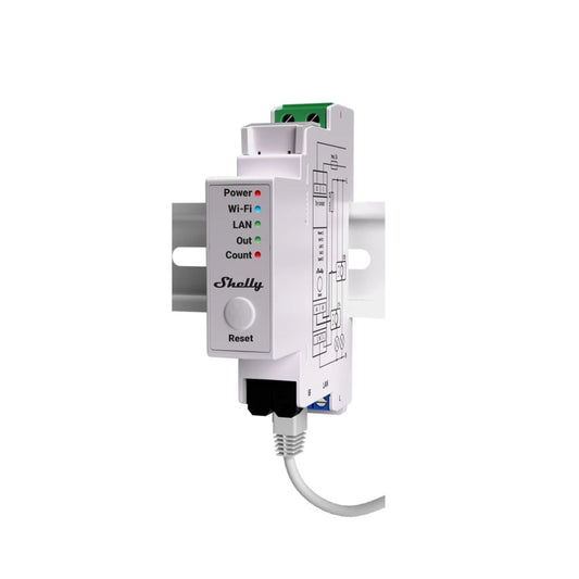 Shelly Pro EM-50 WiFi Relais Stromzähler 1-Phase 2x 50A + 2 Klemmen Messfunktion