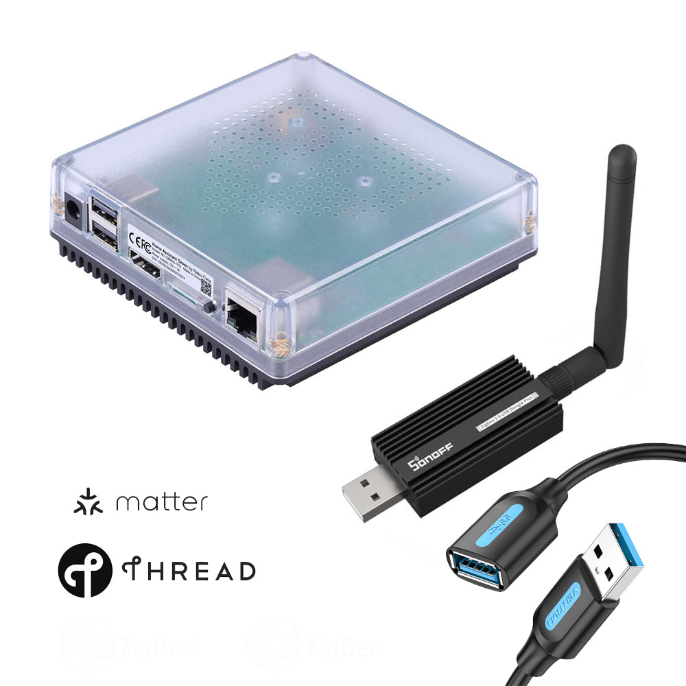 Home Assistant Green Smart Home Hub 2X USB, Gigabit LAN opt. Sonoff ZBDongle-E