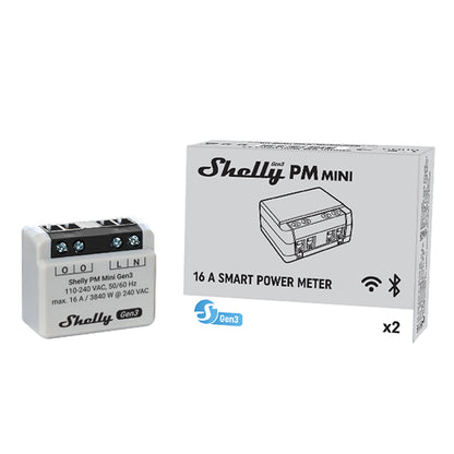 Shelly Plus PM Mini Gen3 16A AC Energieeinspeisung WiFi PowerMeter Tasmota 14 PV