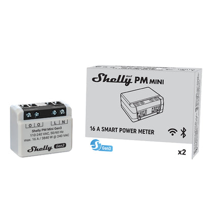 Shelly Plus PM Mini Gen3 16A AC ESP32 Unterputz WiFi Energiemessgerät Tasmota 14