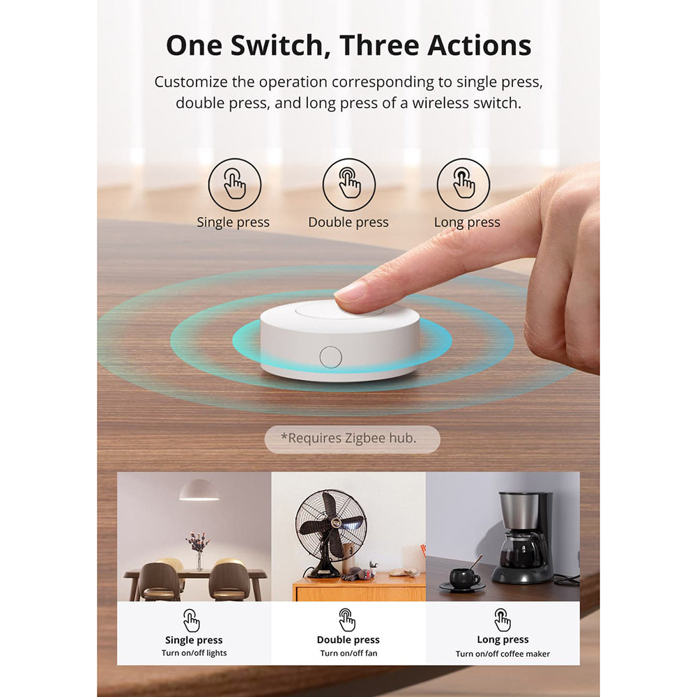 Sonoff SNZB-01P ZigBee 3.0 Smart Wireless Switch Button Switch Remote