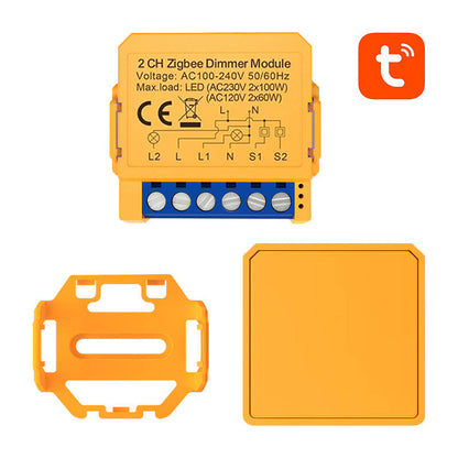 Avatto ZDMS16-2 ZigBee 3.0 2 Kanal 2CH Smart Lichtschalter Dimmer Modul TUYA