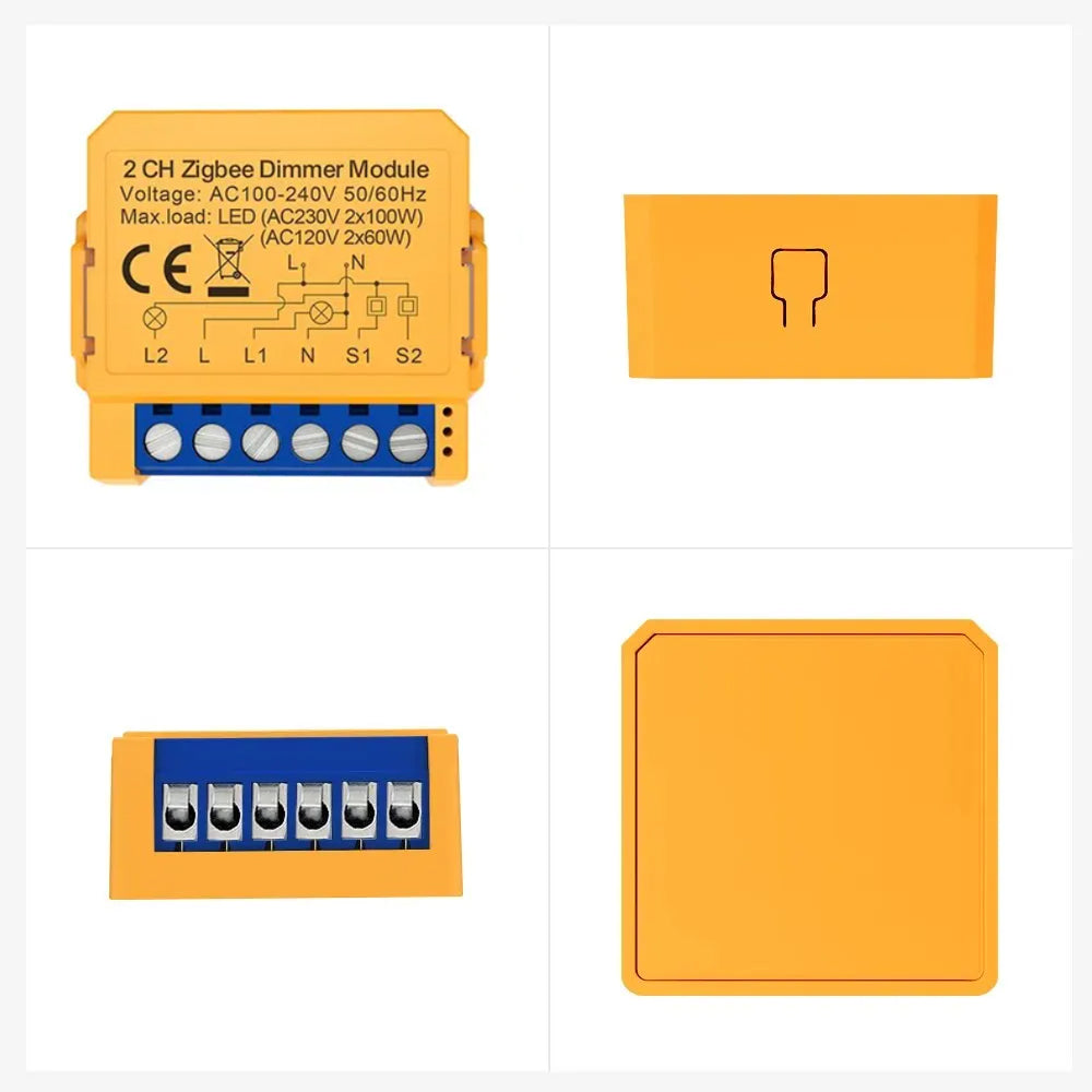 Avatto ZDMS16-2 ZigBee 3.0 2 Channel 2CH Smart Light Switch Dimmer Module TUYA