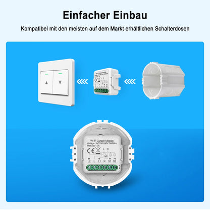 1-8X Avatto N-ZCSM01-1 ZigBee 3.0 Vorhangschalter Rollladen Curtain Module TUYA
