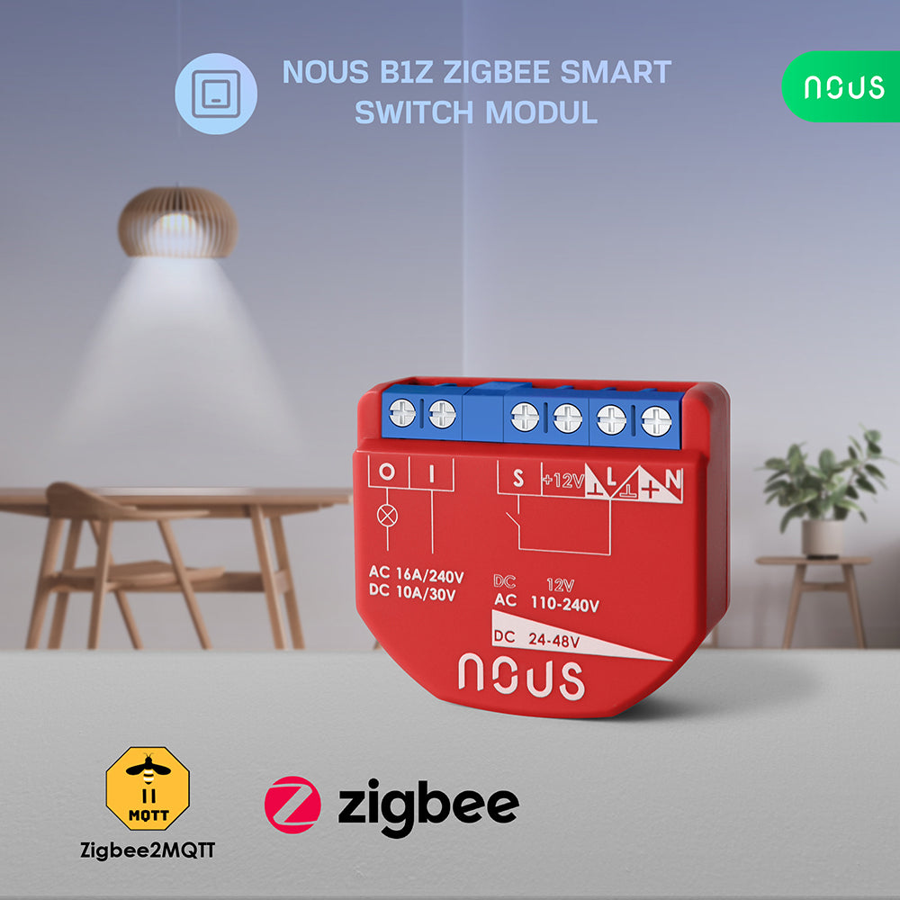 NOUS B1Z Zigbee 3.0 Smart Switch 1 Kanal 1 Channel AC - DC no PM