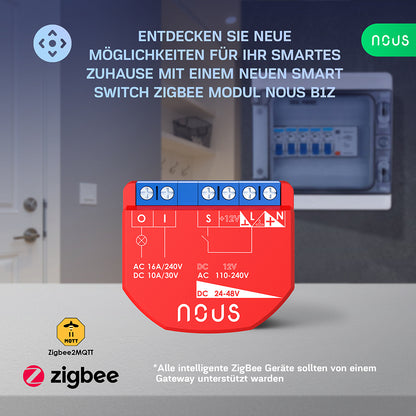 NOUS B1Z Zigbee 3.0 Smart Switch 1 Kanal 1 Channel AC - DC no PM