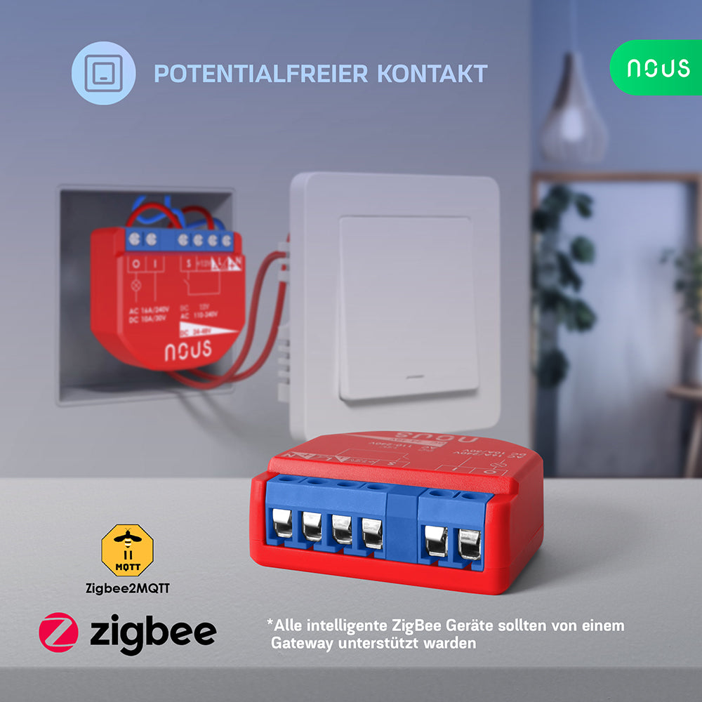 NOUS B1Z Zigbee 3.0 Smart Switch 1 Kanal 1 Channel AC - DC no PM