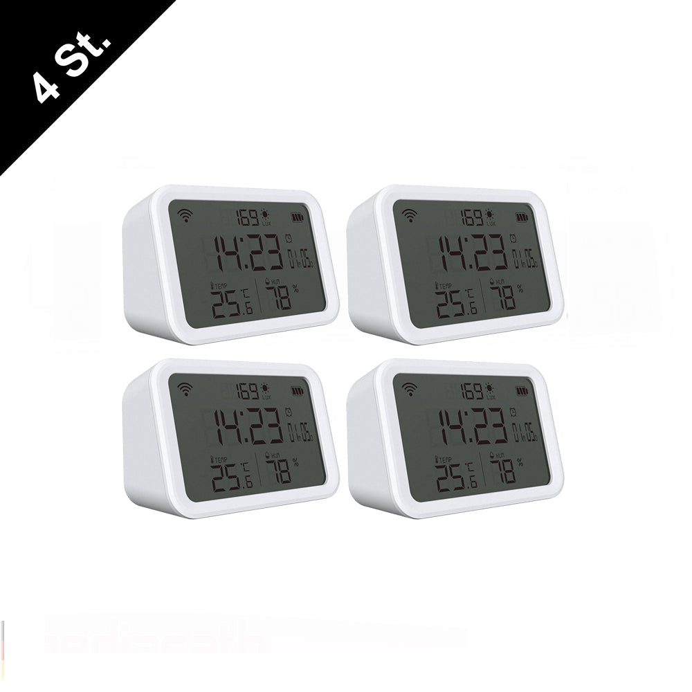 NEO NAS-CW01W WiFi 4in1 Alarm Clock Brightness Temperature Humidity Sensor Tuya