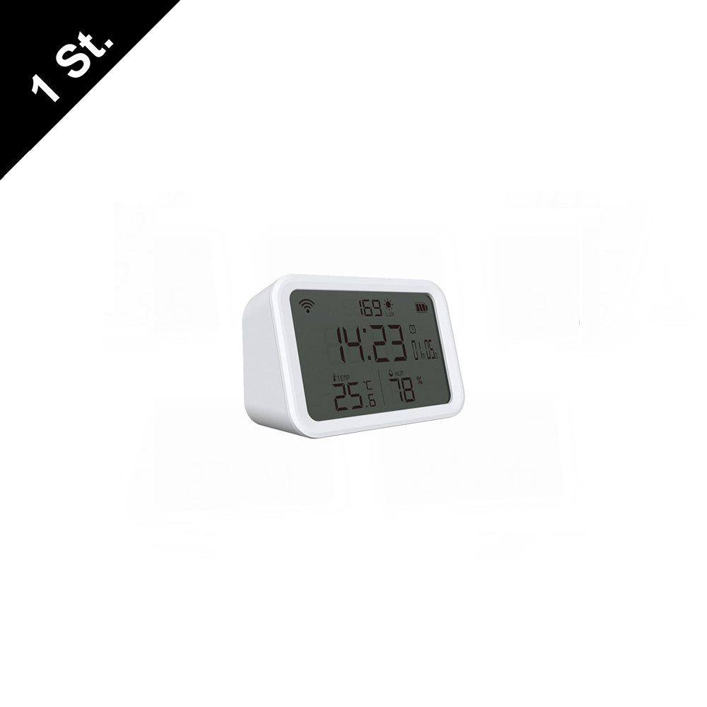 NEO NAS-CW01W WiFi 4in1 Alarm Clock Brightness Temperature Humidity Sensor Tuya