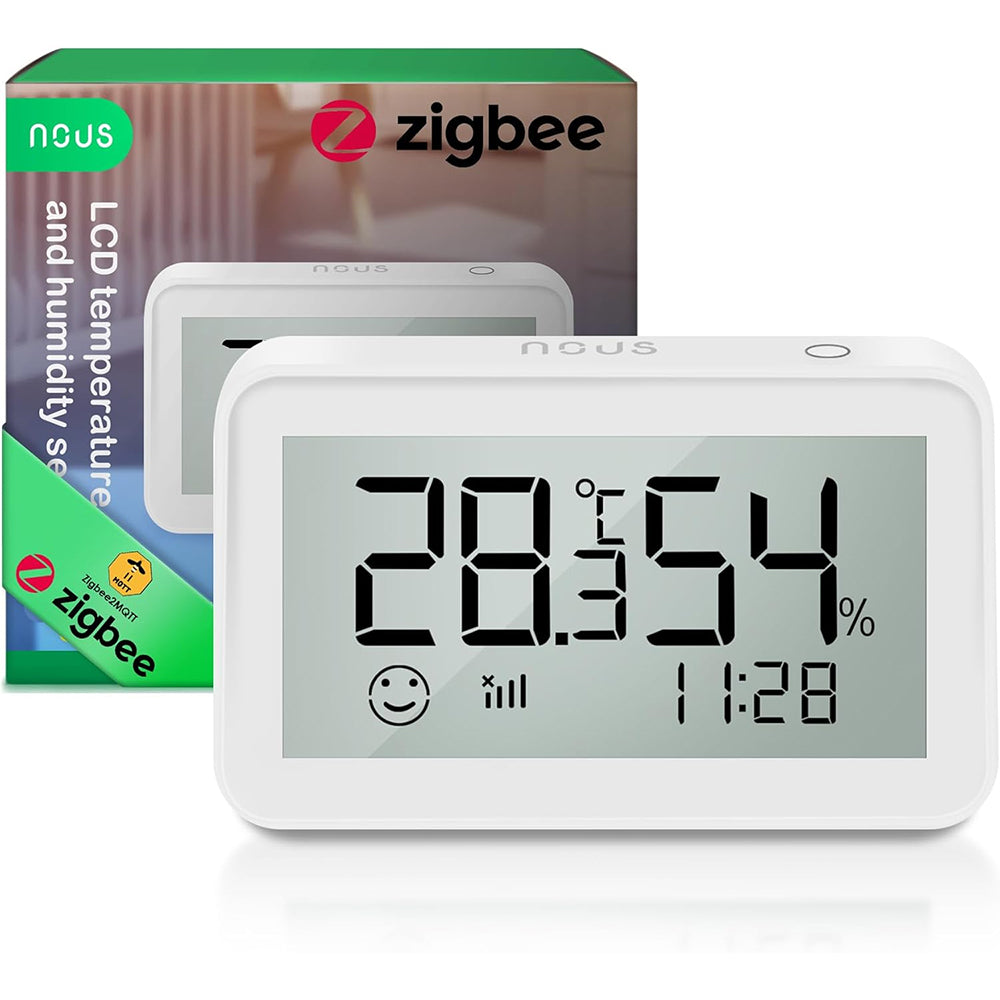 NOUS E6 Zigbee 3.0 Smart Temperatur Sensor Hygrometer LCD MQTT ZigBee2MQTT Tuya