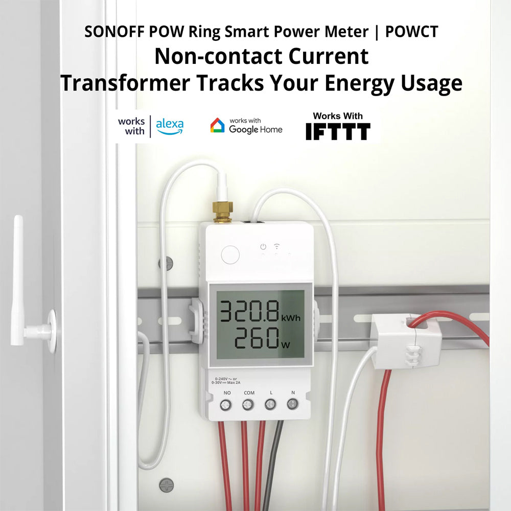 SONOFF POW Ring Smart Power Meter POWCT 100A WiFi ESP32 Tasmota PV