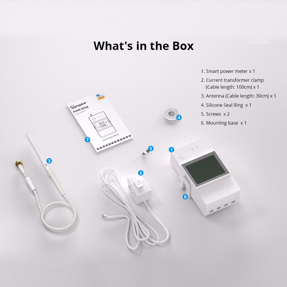 SONOFF POW Ring Smart Power Meter POWCT 100A WiFi ESP32 Tasmota