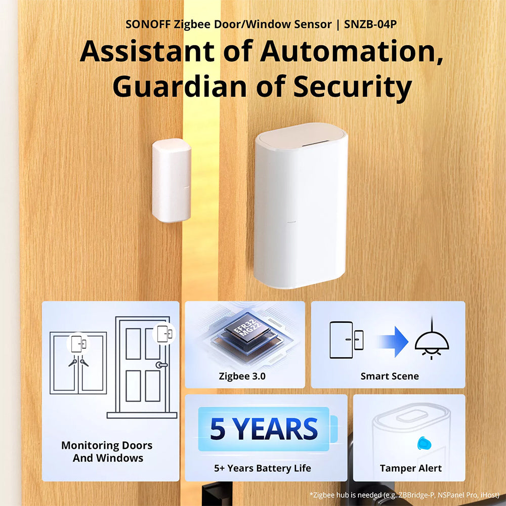 Sonoff SNZB-04P Zigbee 3.0 Smart Door and Window Sensor - Door Window Sensor