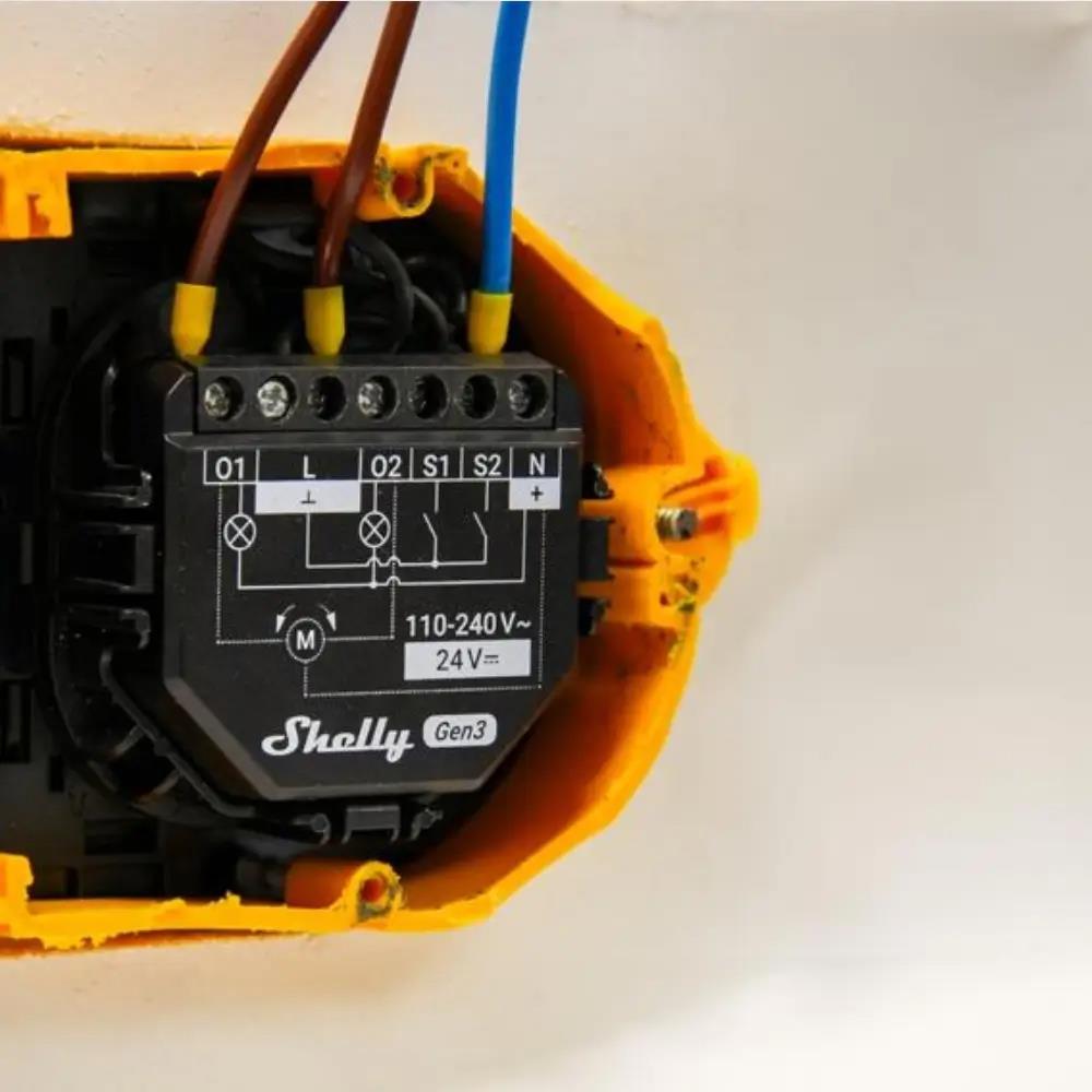 Shelly 2PM Gen3 WiFi 2 Kanal Schalter 16A Power Metering AC 110-240V DC 24V