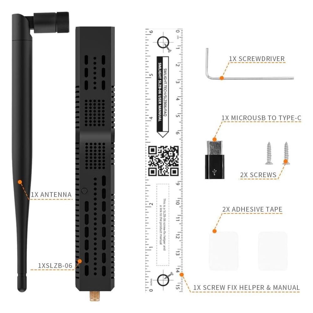 SMLIGHT SLZB-06U Zigbee LAN PoE USB Wi-Fi Adapter Zigbee2MQTT ZHA Thread CC2652P