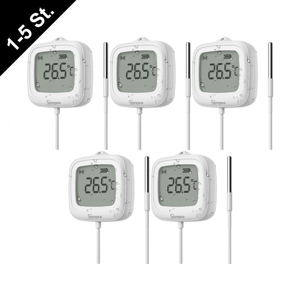Sonoff SNZB-02LD ZIGBEE 3.0 IP65 LCD Display Thermometer mit Temperaturfühler