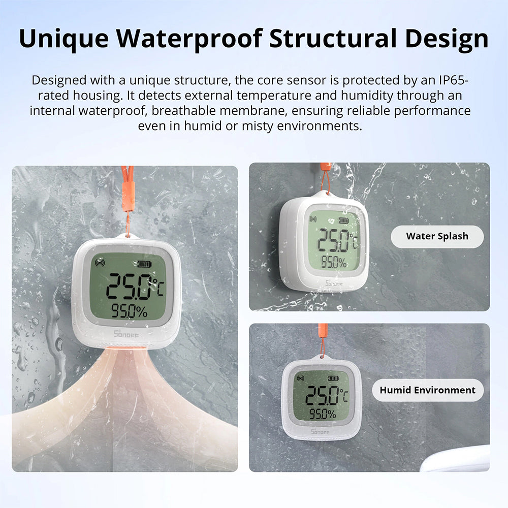 Sonoff SNZB-02WD ZIGBEE 3.0 IP65 Temperatur Feuchtigkeitssensor mit LCD Display