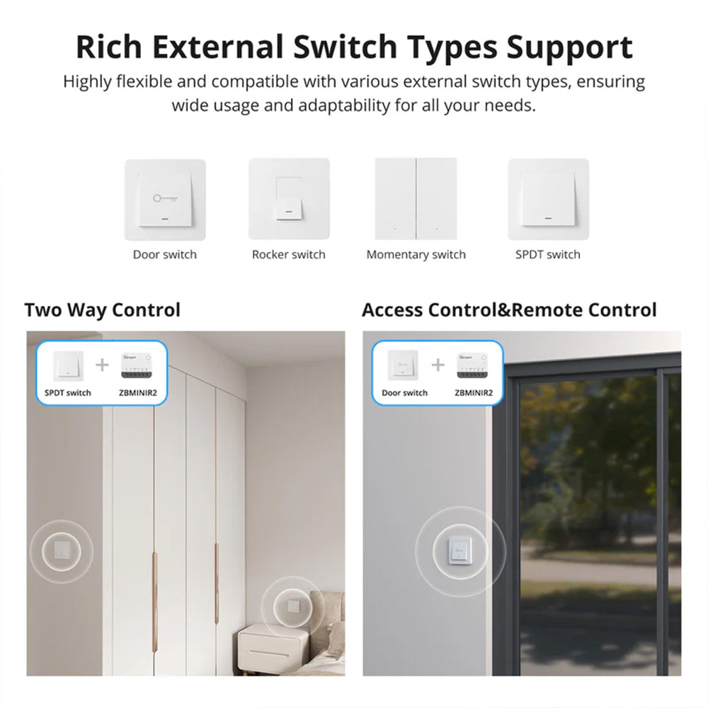 SONOFF ZBMINIR2 ZBMINI Extreme Zigbee 3.0 Smart Relay Modul ZHA Zigbee2MQTT