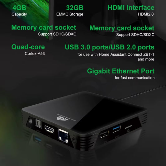 Avatto HA70 Smart Home Assistant Hardware Hub 32GB USB Gigabit LAN HDMI