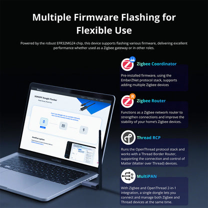 SONOFF Dongle Plus MG24 Zigbee Thread USB-Dongle Zigbee2MQTT ZHA EFR32MG24