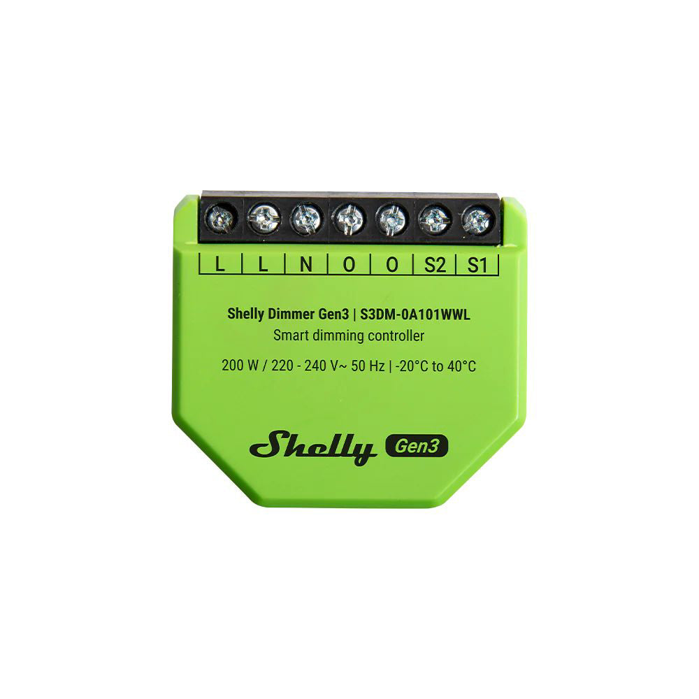 Shelly Dimmer Gen3 ESP-Shelly-C3 Wi-Fi Bluetooth Smart Controller MQTT WebSocket