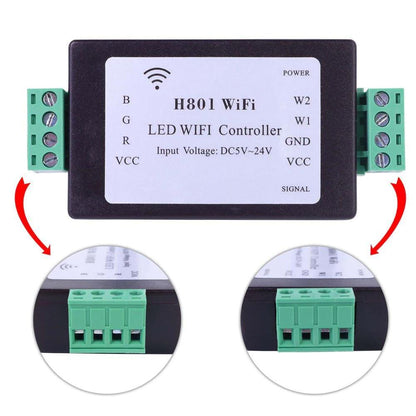 H801 ESP8266 LED WiFi RGBWW Controller für LED Stripes DC 5-24V Tasmota 13