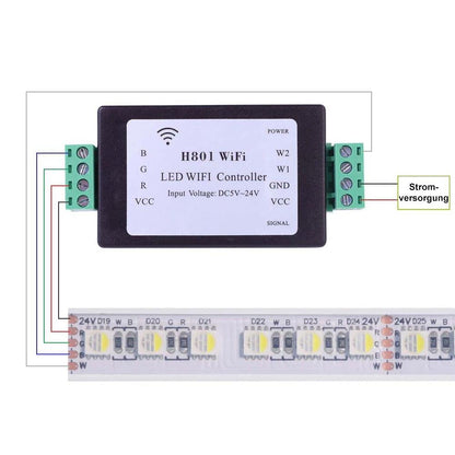 H801 ESP8266 LED WiFi RGBWW Controller für LED Stripes DC 5-24V Tasmota 14