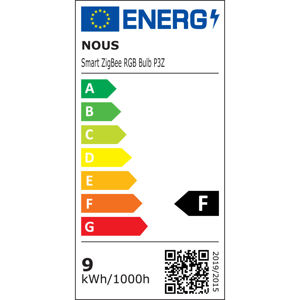 NOUS P3Z Smart LED ZigBee 3.0 Bulb Lamp RGB 9 Watt E27 Socket A60 2700-6500K