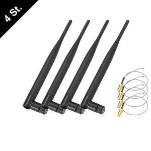 6dBi ANTENNE + Kabel RP-SMA M.2 IPEX MHF4 U.fl 2,4G 5Ghz WLAN Dualband NEU