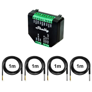 Shelly Plus AddOn Sensor Erweiterung für Plus Devices - max. fünf DS18B20 DHT22