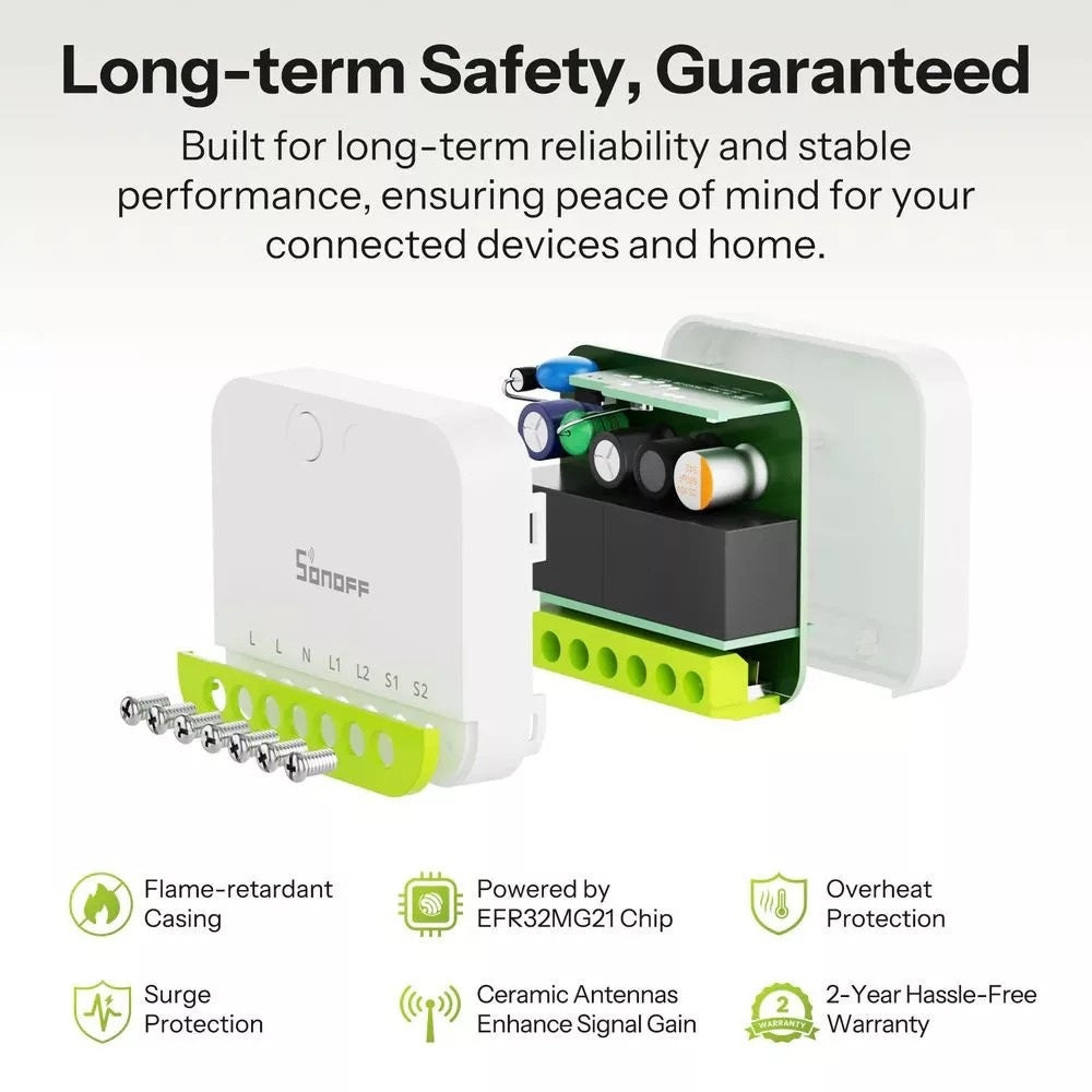 Sonoff MINI-ZB2GS MINI DUO 2-Gang Zigbee Smart Switch 16A ZHA Z2MQTT