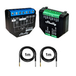 Load the image into the gallery viewer, Shelly Plus 2PM + Plus Addon + DS18B20 Temp Sensor 16A DC-AC WiFi Power Metering
