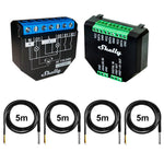 Load the image into the gallery viewer, Shelly Plus 2PM + Plus Addon + DS18B20 Temp Sensor 16A DC-AC WiFi Power Metering
