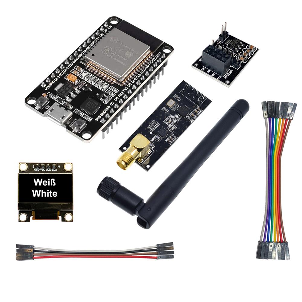 OpenDTU Hoymiles DIY Kit Display SSD1306 ESP32 NRF24L01+ Antenne Socket Kabel