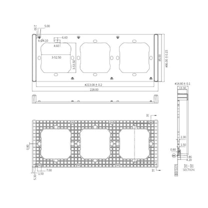 SONOFF M5 SwitchMan Switch Frame White Wandrahmen 3-fach für Sonoff M5-80