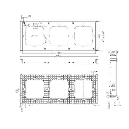SONOFF M5 SwitchMan Switch Frame White Wandrahmen 3-fach für Sonoff M5-80