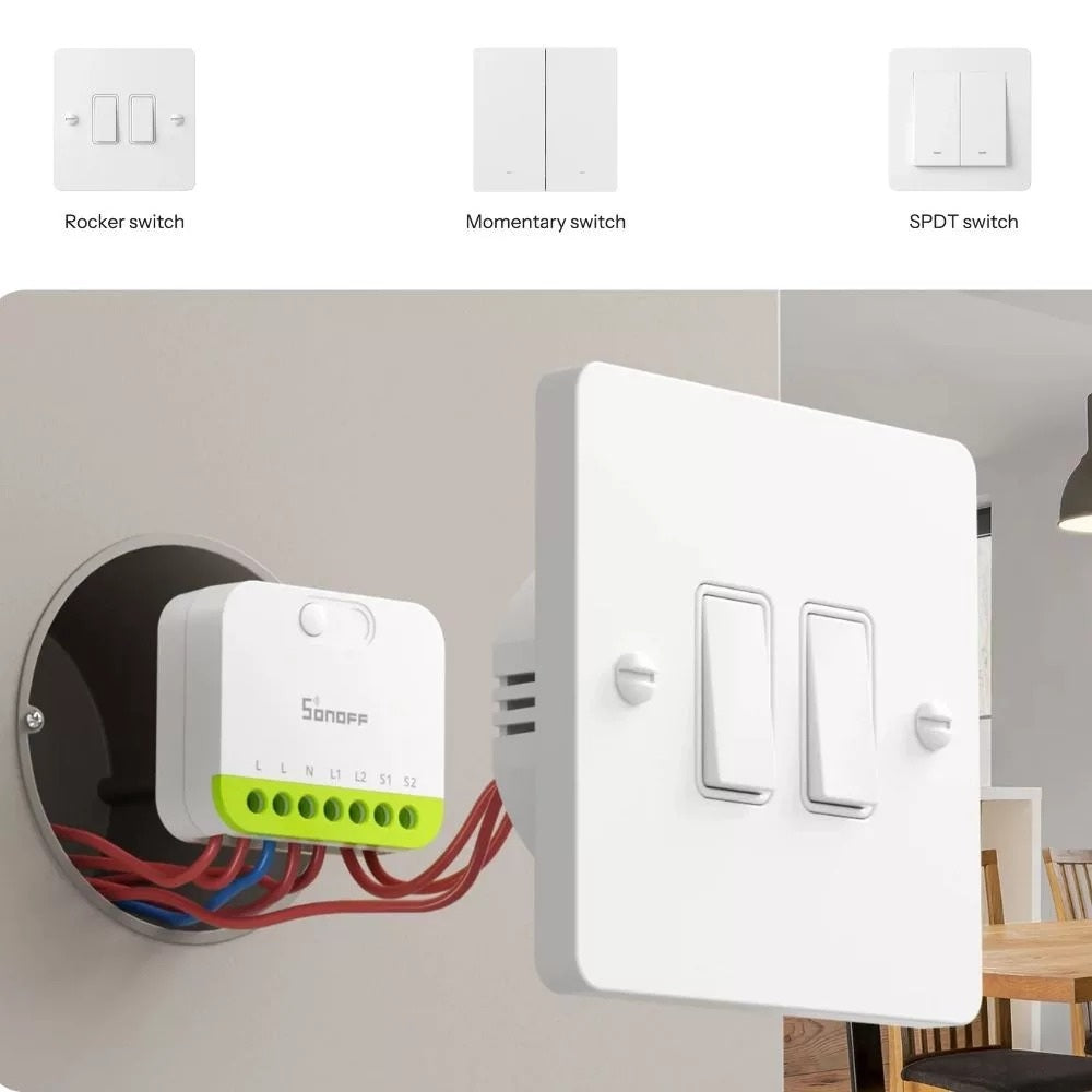 Sonoff MINI-ZB2GS MINI DUO 2-Gang Zigbee Smart Switch 16A ZHA Z2MQTT